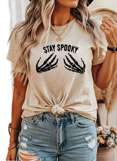 Halloween Stay Spooky Shirt, Halloween Party Shirt, Skeleton Shirt